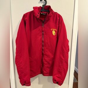 USC Long Sleeve Sideline Coaches Fleece Lined Full Zip Jacket Men’s Size XL